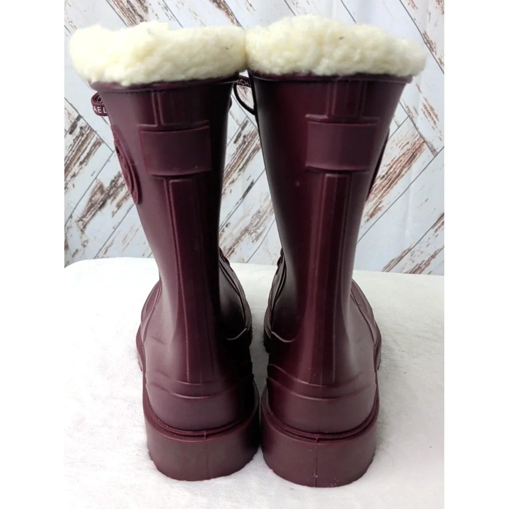 Michael Kors Montaigne Faux Fur Rain Boots